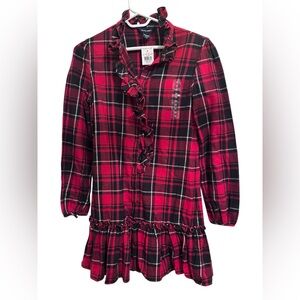 Polo Ralph Lauren Red and Black Plaid Dress NWT